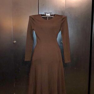 NWT Chocolate Brown Michael Kors A-line/ Drop waist dress